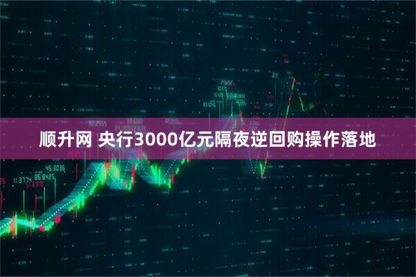 顺升网 央行3000亿元隔夜逆回购操作落地